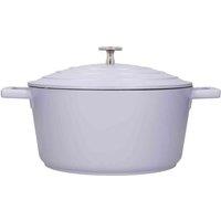 Masterclass Cast Aluminium 4L Round Casserole Dish With Lid, Purple