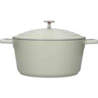 Masterclass Cast Aluminium 4L Round Casserole Dish With Lid, Green