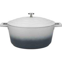 Masterclass Large 5 Litre Casserole Dish With Lid - Ombre Grey, Grey