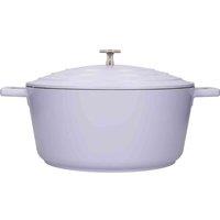 Masterclass Cast Aluminium Round Casserole Dish With Lid, Purple