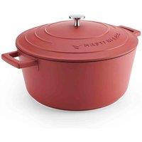 Masterclass Cast Aluminium Red Casserole Dish 5L, Red