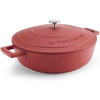 Masterclass Red Shallow Cast Aluminium Casserole Dish 4L, Red