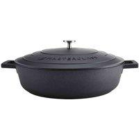 Masterclass Black Shallow Cast Aluminium Casserole Dish 5L, Black