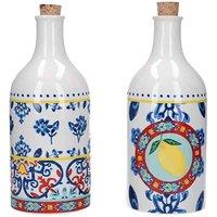 Kitchencraft World Of Flavours 500Ml Ceramic Oil And Vinegar Bottle Set, Multi