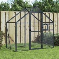 vidaXL Aviary Anthracite 179x100x185 cm Aluminium, Grey