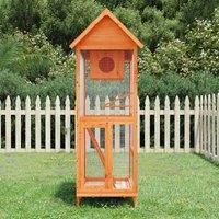 vidaXL Bird House Brown 60x58.5x160cm Solid Wood Pine, Brown