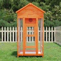 vidaXL Bird House Brown 91.5x53x170cm Solid Wood Pine, Brown