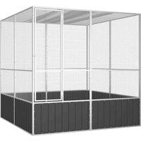 vidaXL Bird Cage Anthracite 213.5x217.5x211.5cm Steel, Grey