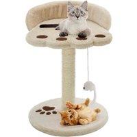 vidaXL Cat Tree w/ Sisal Scratching Post 40cm Beige/Brown, Brown