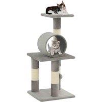 vidaXL Cat Tree w/ Sisal Scratch Posts 65cm Grey, Grey