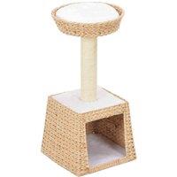 vidaXL Cat Tree w/ Sisal Scratch Post - Seagrass, Brown