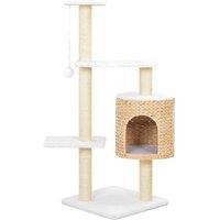 vidaXL Cat Tree w/ Sisal Scratch Post Seagrass, Brown