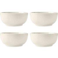 Mikasa Cranborne Stoneware Cereal Bowls Set Of 4 15Cm Cream, White