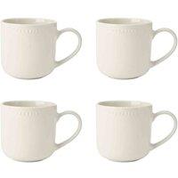 Mikasa Cranborne Stoneware Mugs Set Of 4 320Ml Cream, White