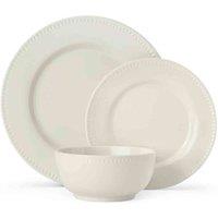 Mikasa Cranborne 12-piece Stoneware Dinner Set Cream, White