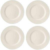 Mikasa Cranborne Stoneware Side Plates Set Of 4 21Cm Cream, White
