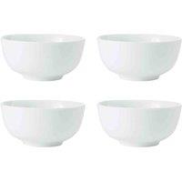 Mikasa Chalk Porcelain Cereal Bowls Set Of 4 14Cm White, White