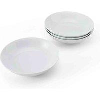 Mikasa Chalk Porcelain Pasta Bowls Set Of 4 23Cm White, White