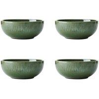 Mikasa Jardin Stoneware Cereal Bowls Set Of 4 15Cm Green, White