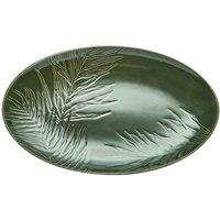 Mikasa Jardin Stoneware Oval Serving Platter 36Cm Green, White
