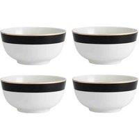 Mikasa Luxe Deco China Cereal Bowls Set Of 4 14Cm, White