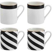 Mikasa Luxe Deco China Mugs Set Of 4 380Ml, White