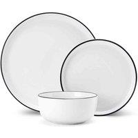 Mikasa Limestone 12Pc Porcelain Dinner Set White, White