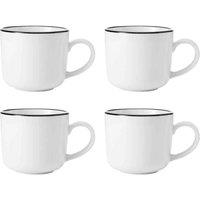 Mikasa Limestone Porcelain Mugs Set Of 4 360Ml White, White