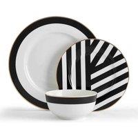 Mikasa Luxe Deco 12-piece China Dinner Set, White