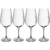 Mikasa Treviso Crystal Red Wine Glasses Set Of 4 600Ml, White