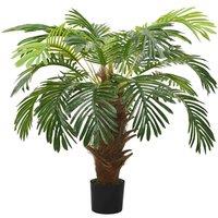 vidaXL Artificial Cycas Palm with Pot 90cm Green, Green