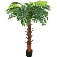 vidaXL Artificial Cycas Palm with Pot 160cm Green, Green