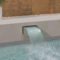 vidaXL Waterfall 30x34x14 cm Stainless Steel 304, Silver