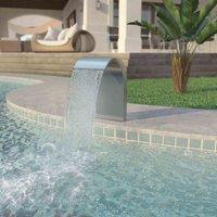 vidaXL Pool Fountain Stainless Steel 45x30x65cm Silver, Silver