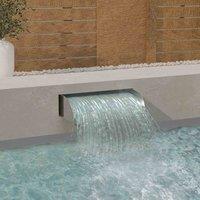 vidaXL Waterfall 60x34x14 cm Stainless Steel 304, Silver