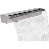 vidaXL Rectangular Waterfall Pool Fountain S/Steel 90cm, Silver