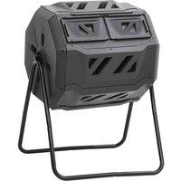 vidaXL Garden Compost Bin Black 73x64x95cm 160 L, Black