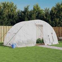 vidaXL Greenhouse with Steel Frame White 10 m 5x2x2.3 m, White