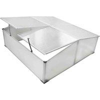 vidaXL Cold Frame 4 Lids 108x110x41cm, Clear