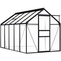 vidaXL Greenhouse Anthracite Aluminium 5.89 m2