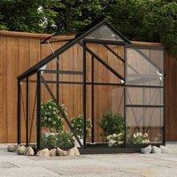 vidaXL Glass Greenhouse Anthracite 155x103x191 cm Aluminium, Grey