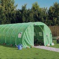 vidaXL Greenhouse with Steel Frame Green 24 m 8x3x2 m, Green