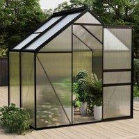 vidaXL Greenhouse Anthracite Aluminium 2.47 m, Grey
