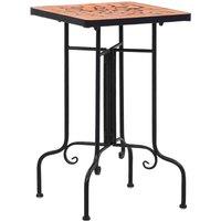 vidaXL Mosaic Side Table Terracotta Ceramic, Brown