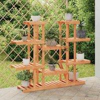 vidaXL Flower Stand 110x25x110.5cm Solid Wood Fir, Brown