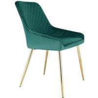 RayGar Hamilton Evie Accent Dining Chair In Velvet - Green, Green