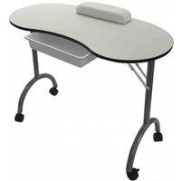 RayGar Waterford Manicure Table Beauty Desk Foldable And Portable - White, White