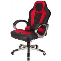 Raygar Deluxe Padded Sports Racing Gaming & Office Chair - Red, Red