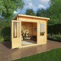 Mercia 3x3m 19mm Wall Pent Log Cabin