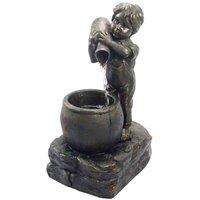 Bermuda Osbourne Solar Powered Water Feature, Grey